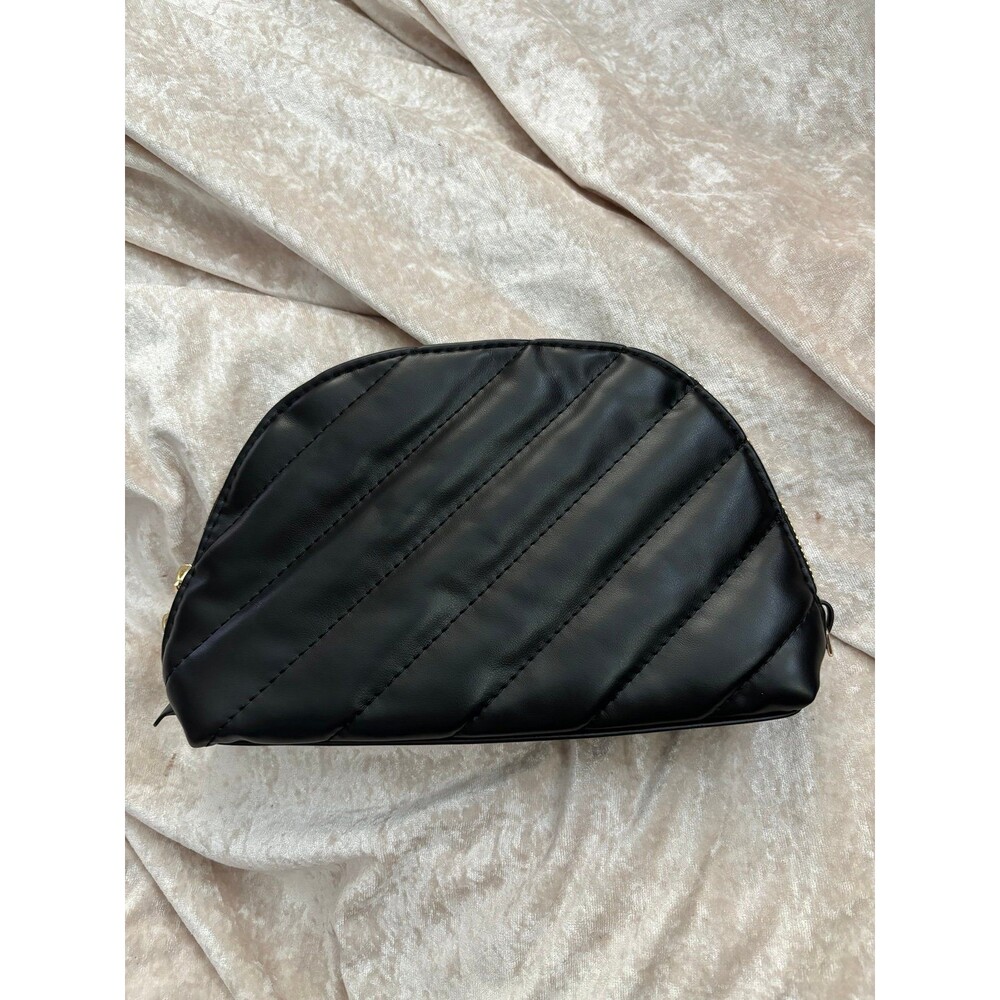 YSL black leather cosmetic Trousse